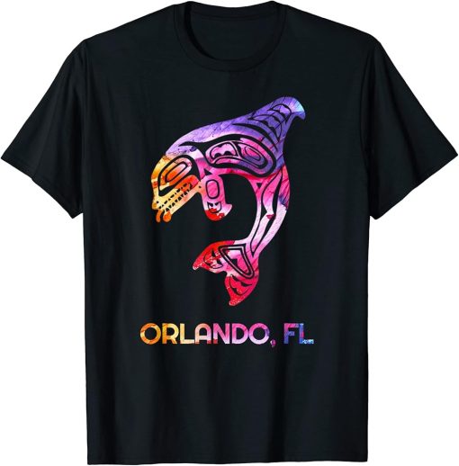 Tribal Orlando Orca Killer Whale Native American T-Shirt